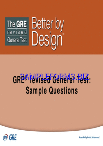 GRE Sample Questions Template 2
